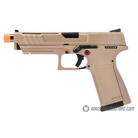 G&G GTP-9 Gas Blowback GBB Airsoft Pistol - DESERT TAN