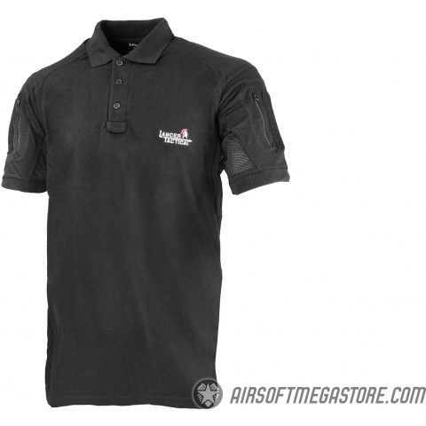 Lancer Tactical Short-Sleeve Polo Shirt [XL] - BLACK