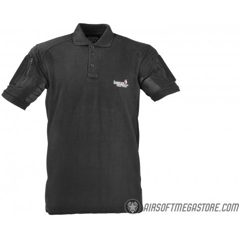 Lancer Tactical Short-Sleeve Polo Shirt [XL] - BLACK