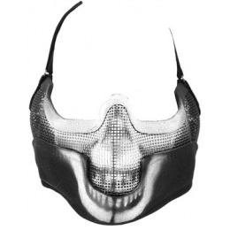 Black Bear Airsoft Steel Mesh Padded Lower Face Mask - GHOST