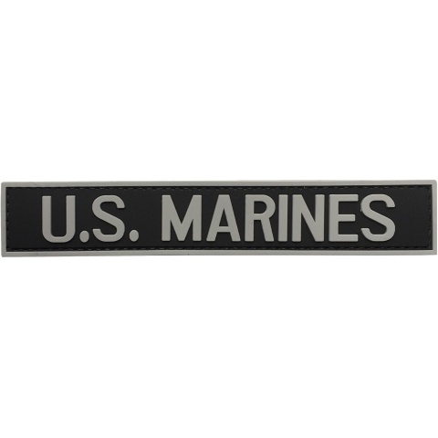 G-Force U.S. Marines PVC Morale Patch - BLACK/GRAY