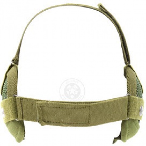 Black Bear Airsoft Steel Mesh Padded Lower Face Mask - OD GREEN
