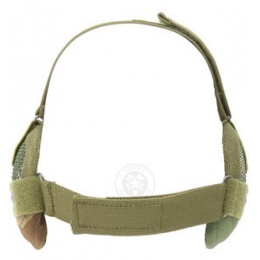 Black Bear Airsoft Steel Mesh Padded Lower Face Mask - WOODLAND