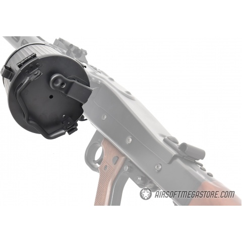 JGM 2000rd MG42 Airsoft AEG Machine Gun Magazine - BLACK