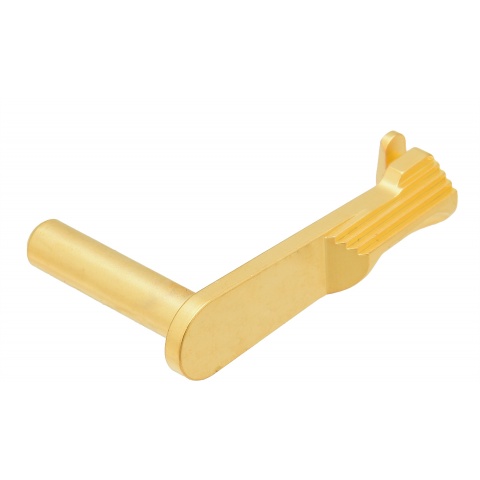 Airsoft Masterpiece CNC S-Style Steel Slide Stop - GOLD