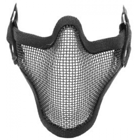 Black Bear SHADOW Steel Mesh Lower Face Airsoft Mask - BLACK