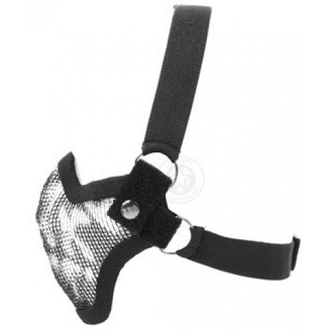 Black Bear SHADOW Steel Mesh Lower Face Airsoft Mask - GHOST