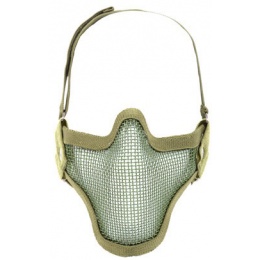 Black Bear SHADOW Steel Mesh Lower Airsoft Face Mask - OD GREEN