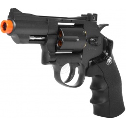 WG Sport 708 Compact High-Powered Airsoft CO2 Revolver Pistol - BLACK