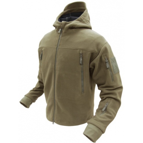 Condor Outdoor Tactical SIERRA Hooded Fleece Jacket #605 - TAN