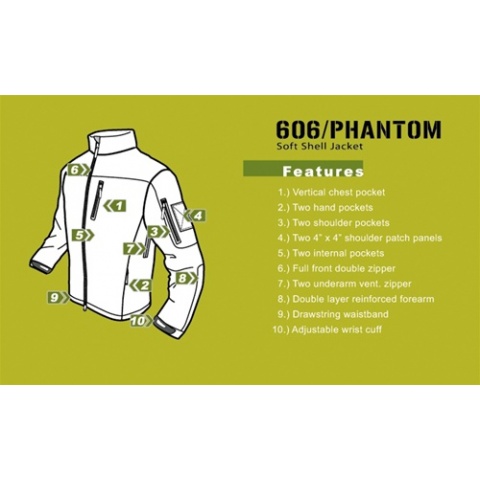 Condor Outdoor Tactical PHANTOM Soft Shell Jacket #606 - OD