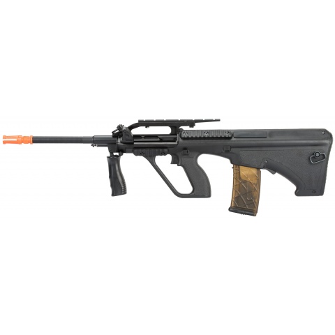 Army Armament Polymer AUG Civilian AEG Airsoft Rifle w/ Top Rail - BLACK