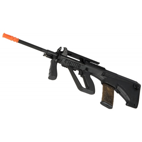 Army Armament Polymer AUG Civilian AEG Airsoft Rifle w/ Top Rail - BLACK