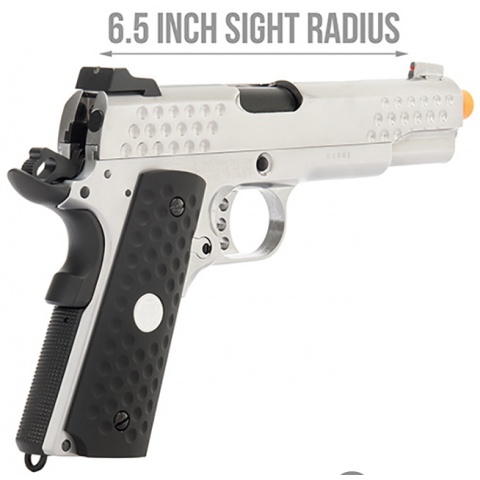 WE Tech Full Metal Knighthawk 1911 Gas Blowback Airsoft Pistol (SILVER)