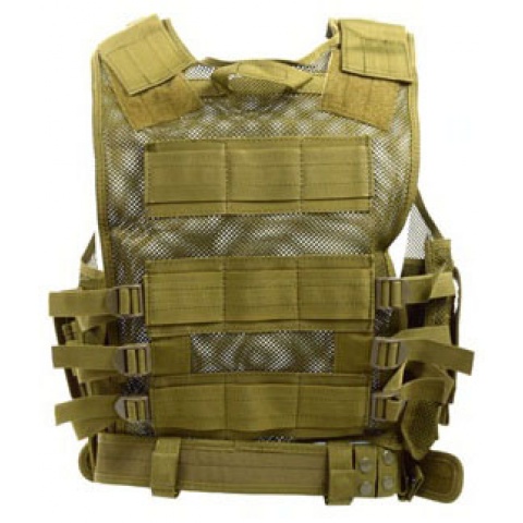 AMA Airsoft V2 Cross-Draw Military Vest w/ Tactical Belt - OD GREEN