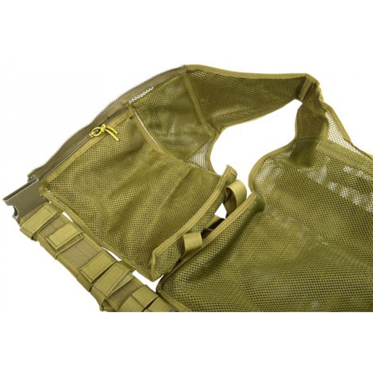 AMA Airsoft V2 CrossDraw Military Vest w/ Tactical Belt OD GREEN