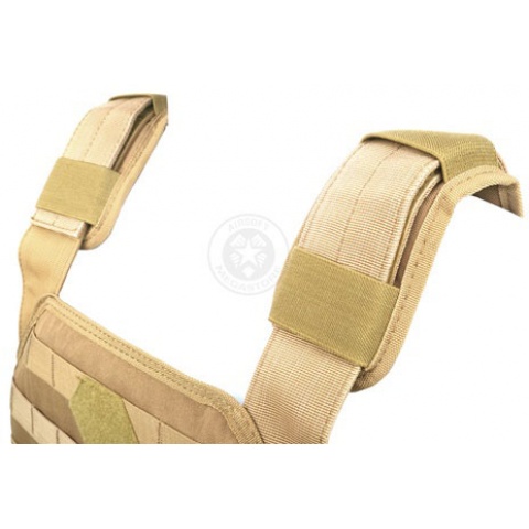 AMA Airsoft MOLLE Modular Plate Carrier - TAN