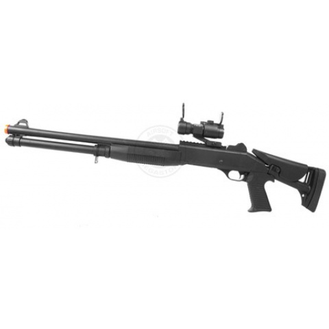 AGM Airsoft FULL SIZE M1014 Retractable Stock Shotgun w/ Red Dot