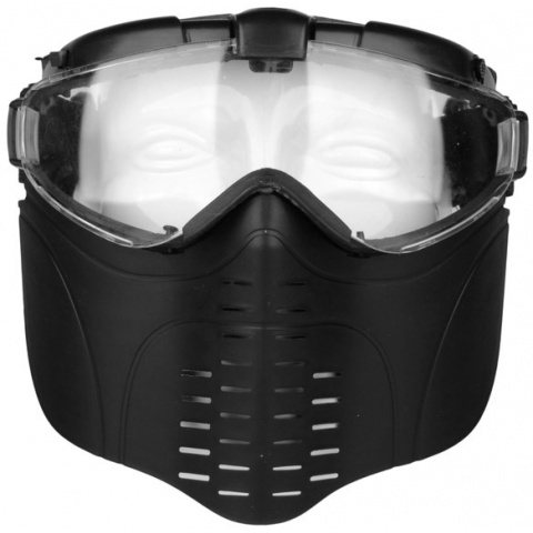 G-Force Pro Series Airsoft Full Face Mask w/ Fan Ventilation - BLACK