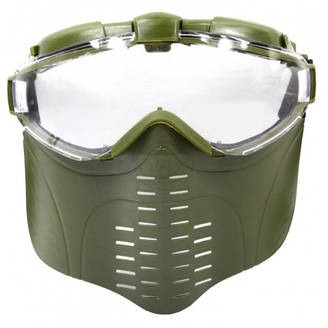 G-Force Airsoft Pro Series Full Face Mask w/ Integrated Fan - OD