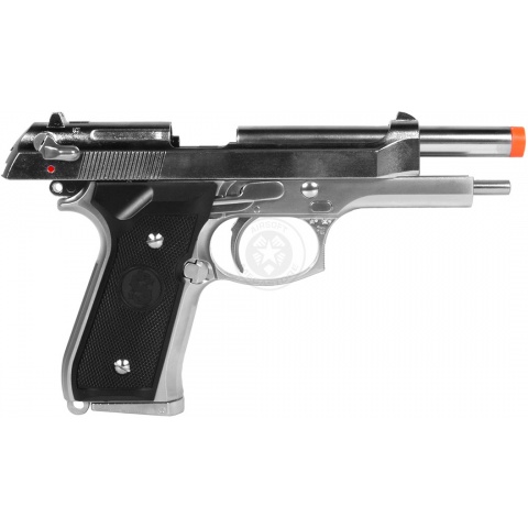 350 FPS KJW SIG3 Semi Auto M9 Gas Blowback Airsoft Pistol - Silver