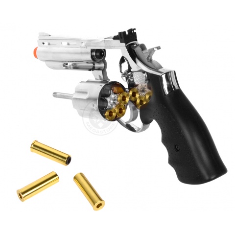 HFC .357 Style Gas Non Blowback Airsoft Compact Revolver - SILVER