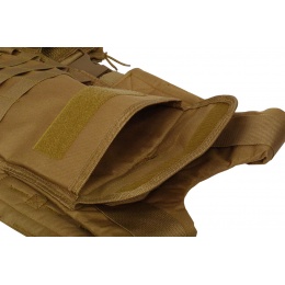 NcStar MOLLE Modular Chest Rig w/ Integrated Hydration Pouch - TAN