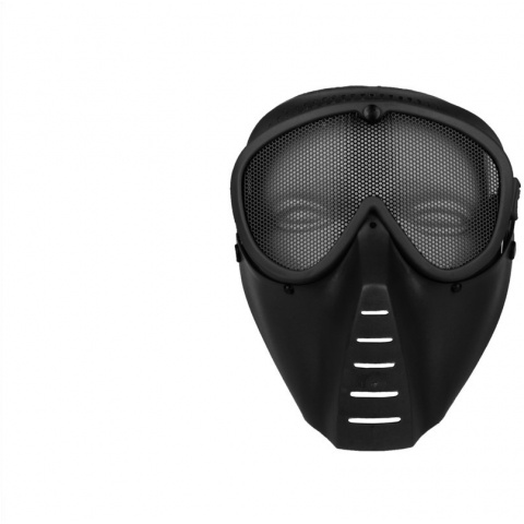 SRC Full Face Tactical Sansei Mesh Face Mask - BLACK