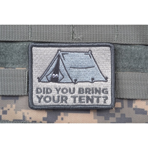 AMS Bring Your Tent Patch - GRAY/ ACU - Premium Hi-Fidelity Series