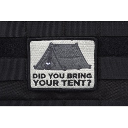 AMS Bring Your Tent Patch - BLACK/ SWAT - Hi-Fidelity Patch Series