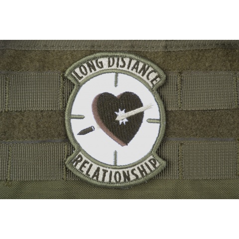 AMS Airsoft Premium Long Distance Relationship Patch - OD GREEN