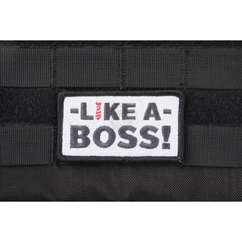 AMS Like A Boss Patch - BLACK/ WHITE - Premium Hi-Fidelity Series