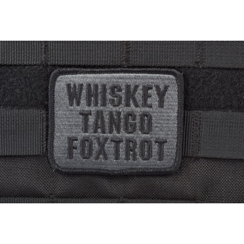 AMS Premium Whiskey Tango Foxtrot Patch - BLACK/ SWAT