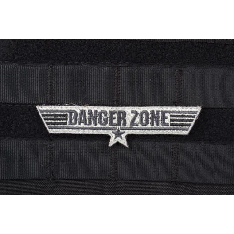 AMS Danger Zone Patch - BLACK/ SWAT - Premium Hi-Fidelity Series