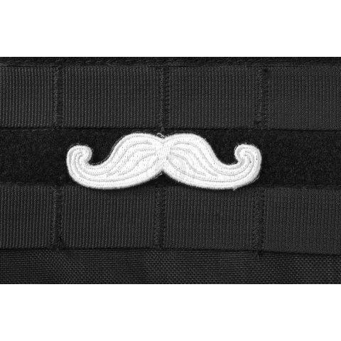 AMS Tactical Mustache Patch - GRAY - Premium Hi-Fidelity Patch Series