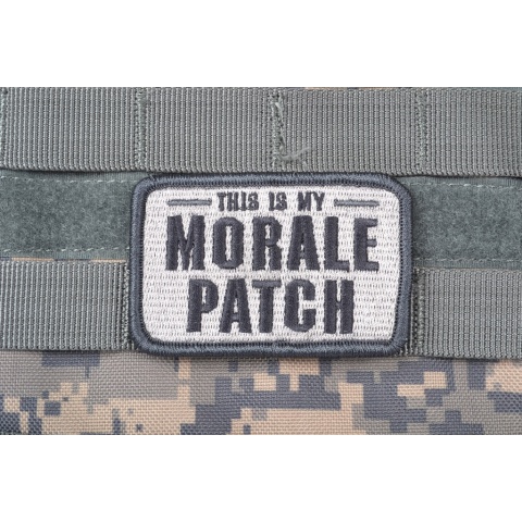 AMS Tactical Morale Patch - GRAY/ ACU - Premium Hi-Fidelity Series