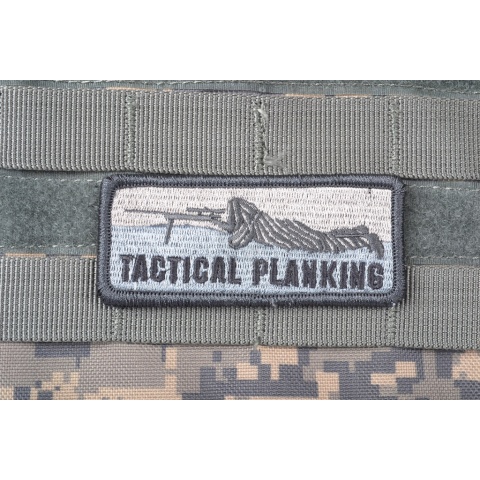 AMS Tactical Planking Patch - GRAY/ ACU - Hi-Fidelity Patch Series