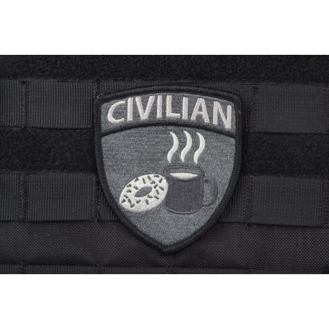 AMS CIVILIAN Patch - BLACK/ SWAT - Premium Hi-Fidelity Patch Series