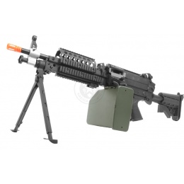 A&K Full Metal MK46 SAW Airsoft Machine Gun AEG - BLACK
