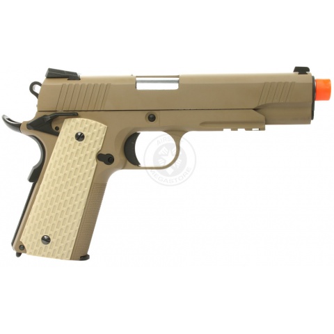 350 FPS WE Desert Warrior 5.1 M1911 Metal Gas Blowback Airsoft Pistol