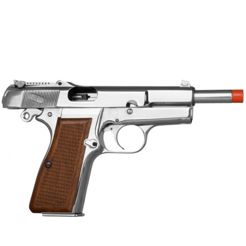 WE Tech Full Metal Browning M1935 Airsoft Gas Blowback Pistol - SILVER