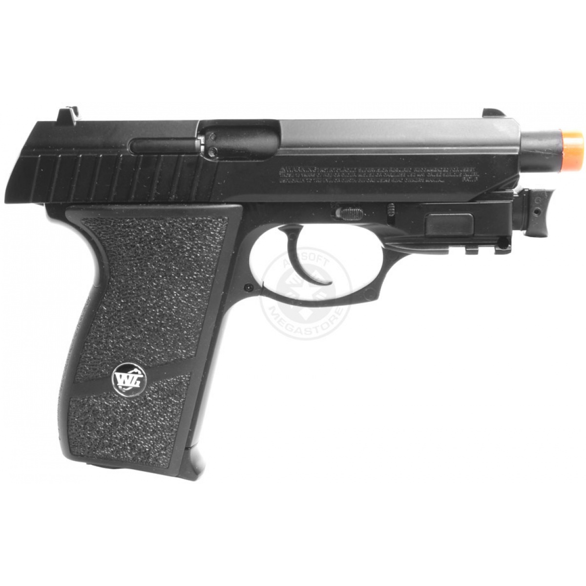 450 FPS WG Compact Panther 801 CO2 Blowback Airsoft Pistol w/ Laser Airsoft Megastore