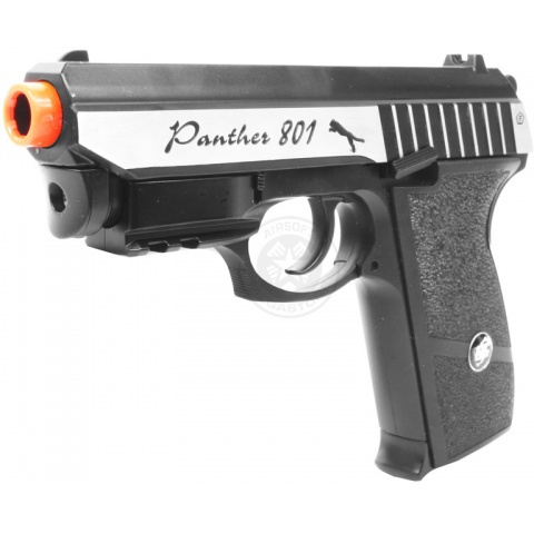 WG Compact Panther 801 Airsoft CO2 Blowback Airsoft Pistol - SILVER