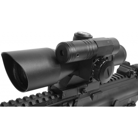 AIM Sports 2.5-10x40 QRM Dual Red & Green Illuminated Scope w/ Laser