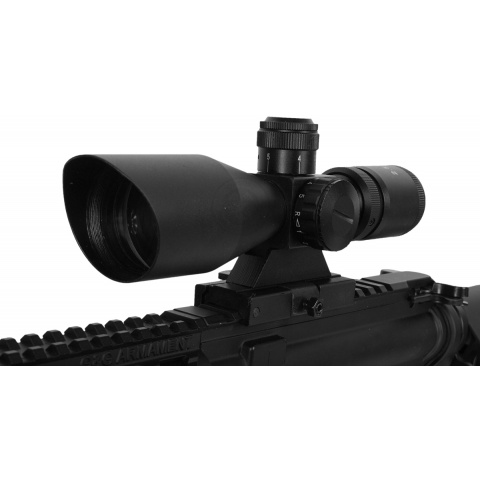 AIM Sports 2.5-10x40 P4 Sniper Rifle Red & Green Illuminated Scope