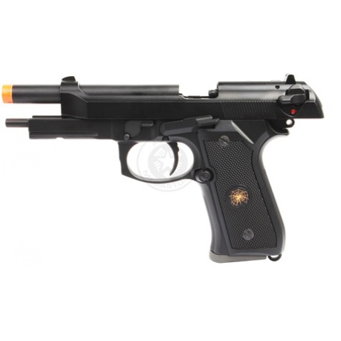 330 FPS HFC Full Metal Black Widow Semi Automatic M9 Tactical Gas Blowback Airsoft Pistol