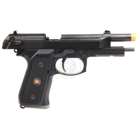 330 FPS HFC Full Metal Black Widow Semi Automatic M9 Tactical Gas Blowback Airsoft Pistol