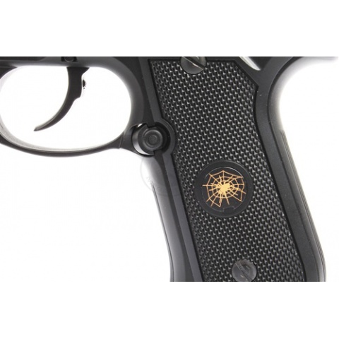 330 FPS HFC Full Metal Black Widow Semi Automatic M9 Tactical Gas Blowback Airsoft Pistol