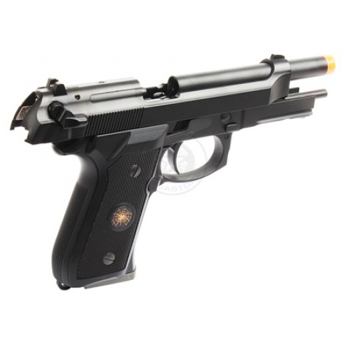 330 FPS HFC Full Metal Black Widow Semi Automatic M9 Tactical Gas Blowback Airsoft Pistol