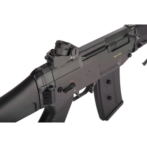 JG SIG 550 Full Metal Gearbox Airsoft AEG Rifle w/ Bipod - BLACK